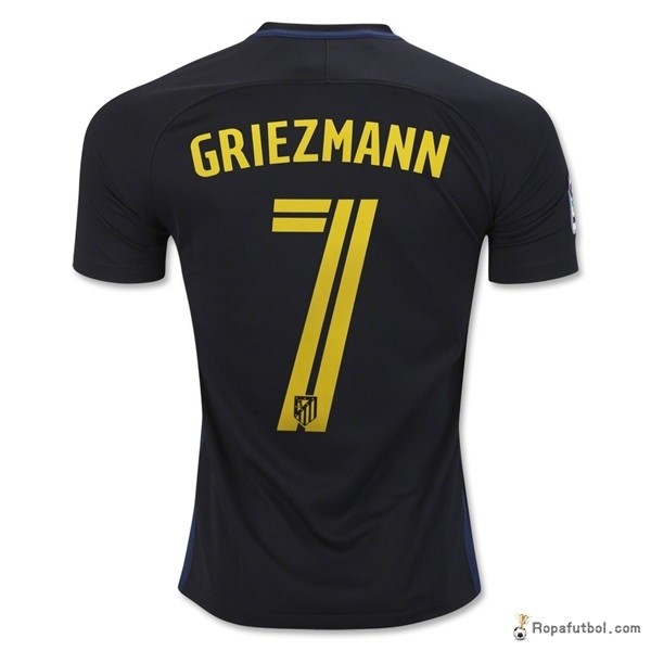 Camiseta Atlético de Madrid Replica Segunda Ropa Geiezmann 2016/17 Negro